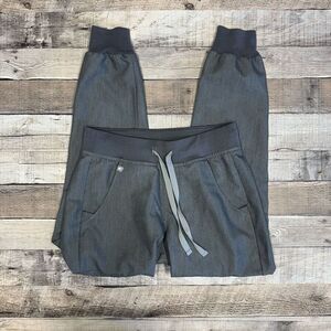 FIGS Zamora 2.0 Jogger Medical Nurse Scrubs Pants Grey Size XXS